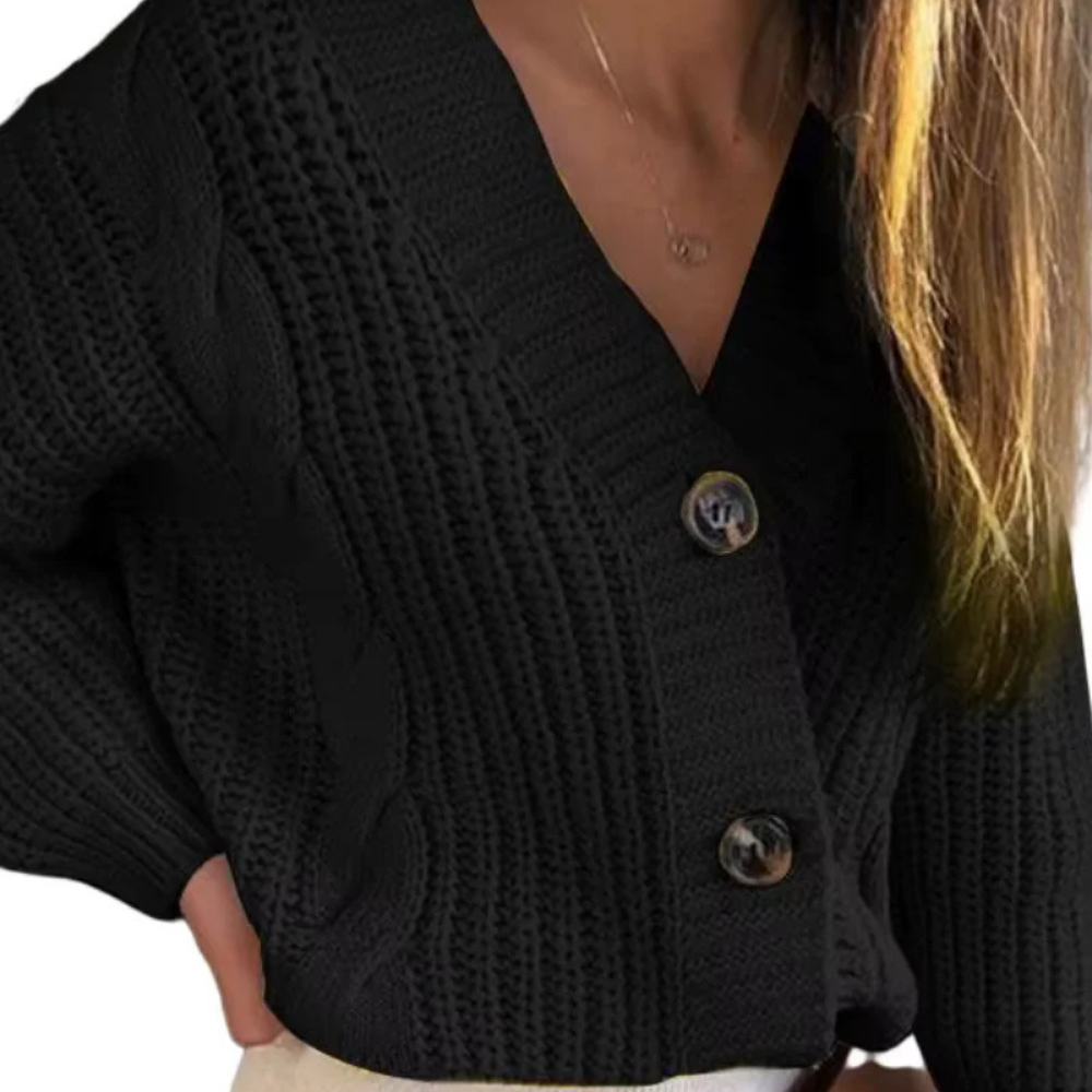 Lara – Damen grobe Strickcardigan
