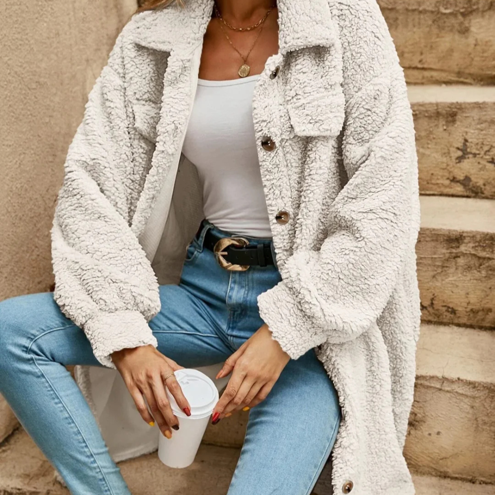 KEZIA – Warmer Teddy-Mantel für Damen