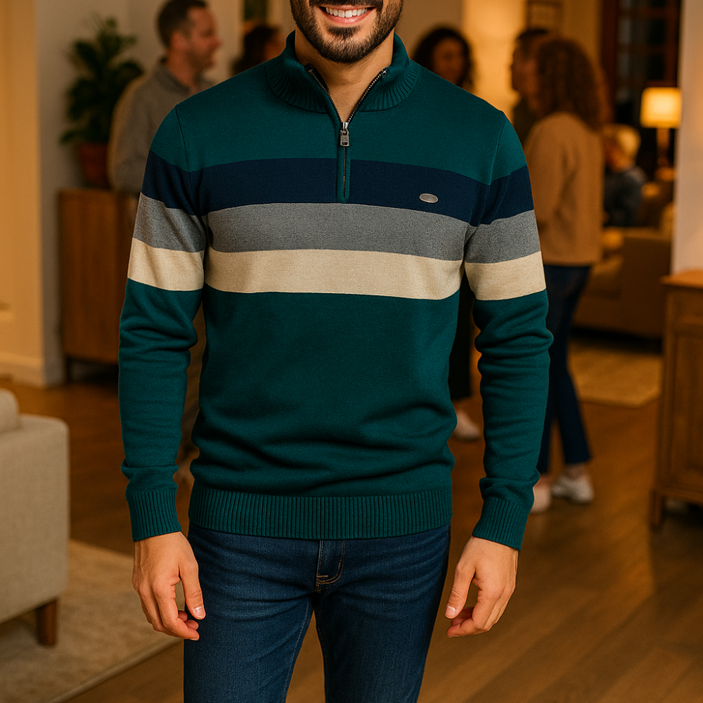 NOX – Warmer Strickpullover mit Reißverschluss für Herren und Damen