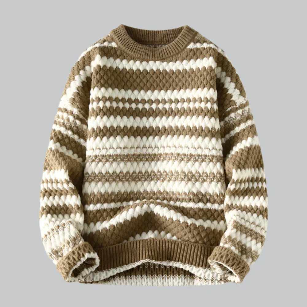 HUGGO – Herrenpullover mit Streifenmuster