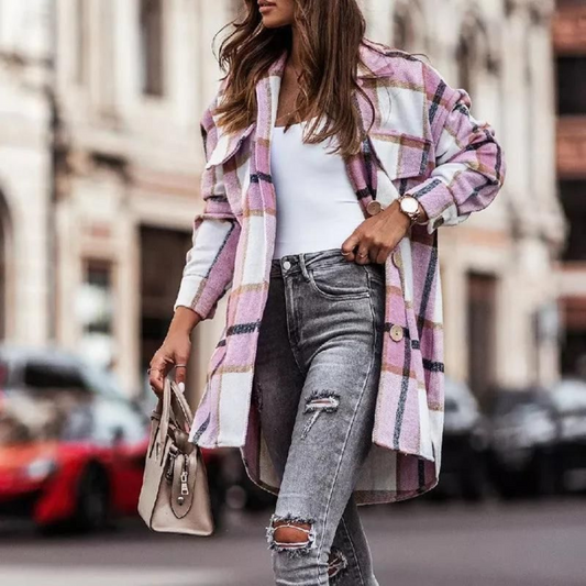 Sofielle – Trendy Shacket  Modern im Karo-Design