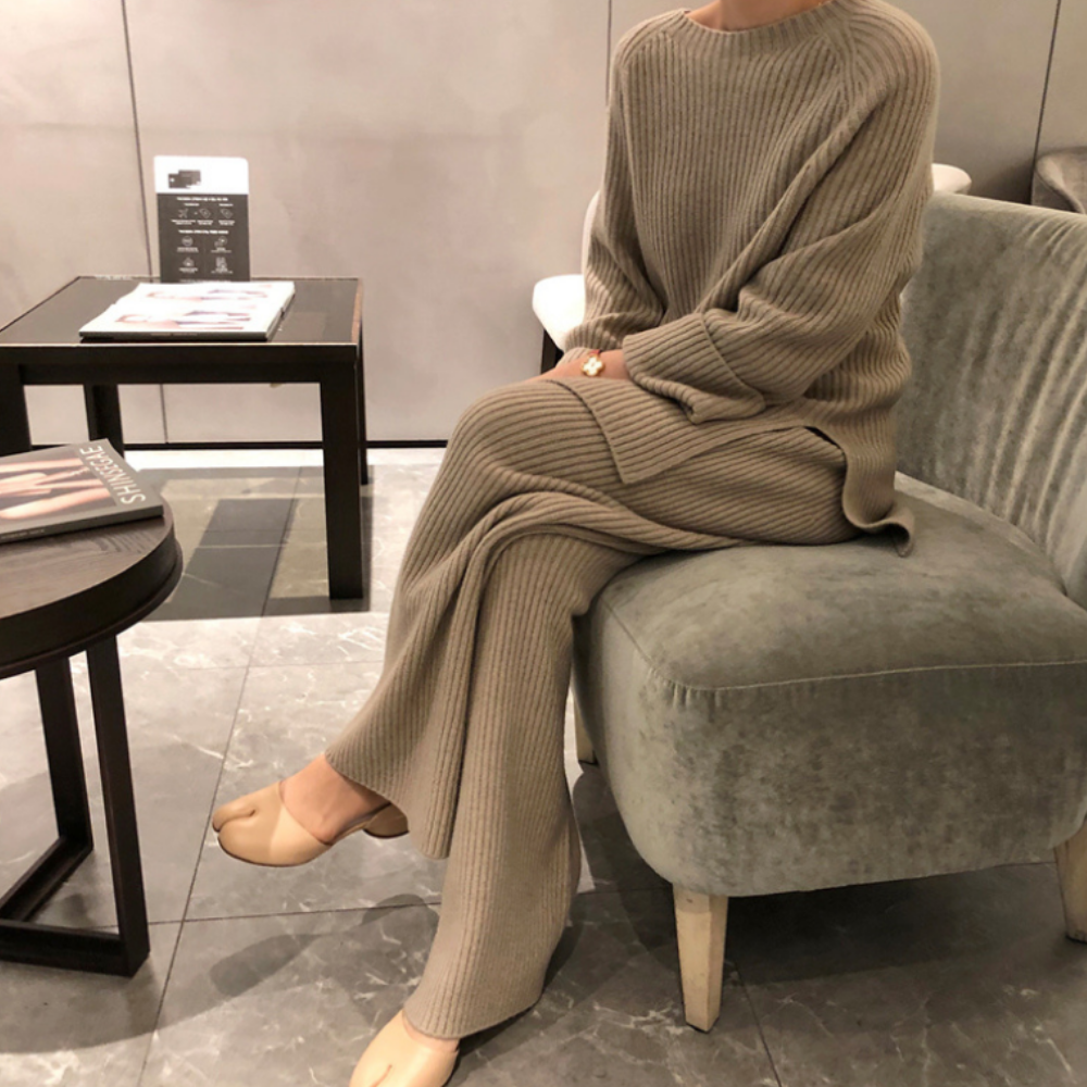 ENA | Warmes Strick-Set für Damen, ideal für Herbst und Winter