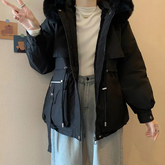 CLARYA | Luxuriöse kapuze Winterjacke für Damen