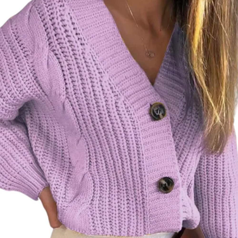 Lara – Damen grobe Strickcardigan