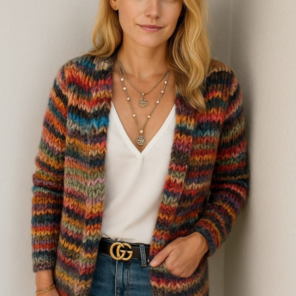 SELENE – Farbenfroher Damen-Cardigan für einen stilvollen Look