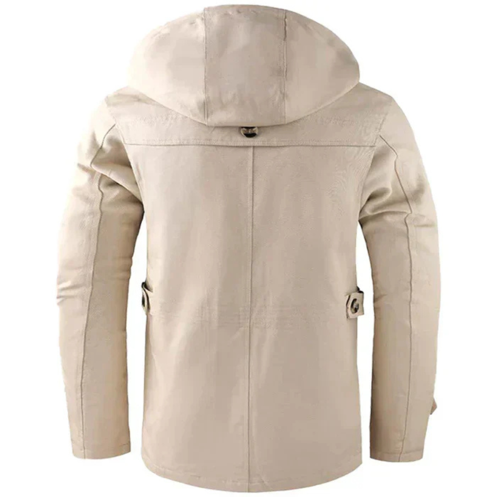 LENART – Moderner, eleganter Trenchcoat mit Kapuze für Herren