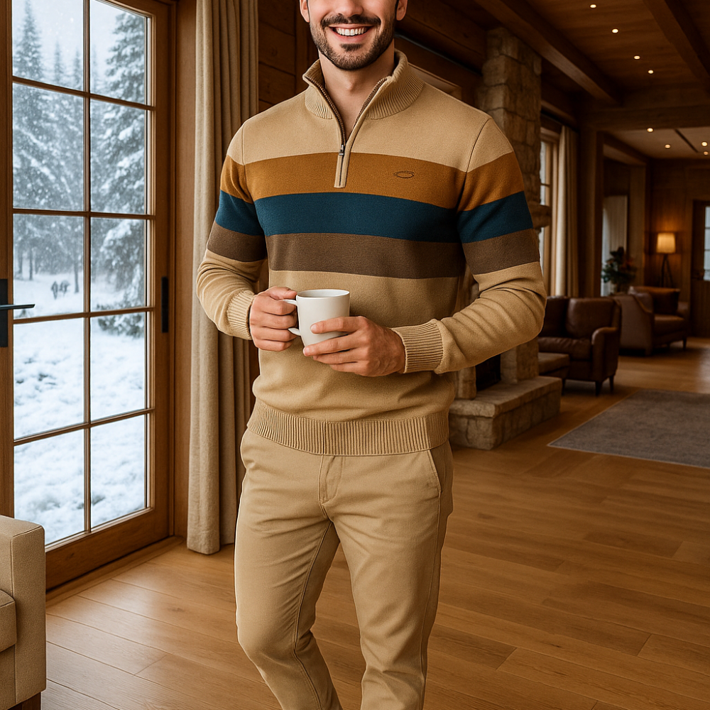 NOX – Warmer Strickpullover mit Reißverschluss für Herren und Damen