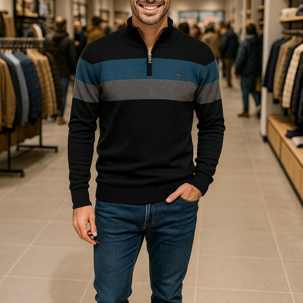 NOX – Warmer Strickpullover mit Reißverschluss für Herren und Damen