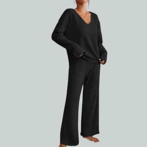 Pamela – Gestreiftes Strickset für Damen