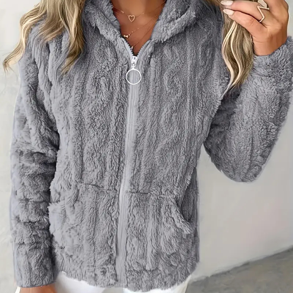 CLÉMENCE – Stylischer Zip-Hoodie mit langen Ärmeln für Damen