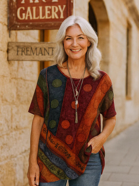 LUNA – Künstlerisches Oberteil mit Sanft Fließender Silhouette